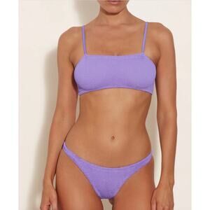 Hunza G Lilac Textured Bikini Set